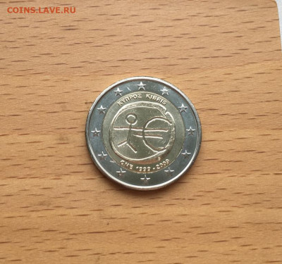 биметалл Кипр 2 евро 2009 10 10 лет монетарной политики ЕС - bimetall_kipr_2_evro_2009_10_10_let_monetarnoj_politiki_es_emu_i_vvedenija_evro_unc