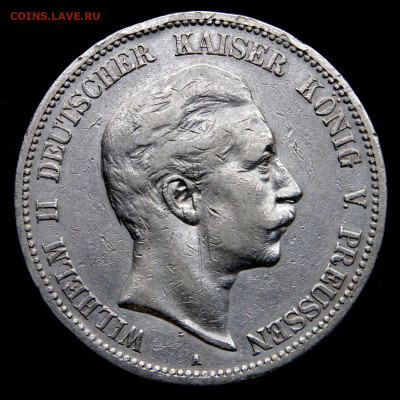 Германия Пруссия 5 марок 1902 до 27.04 в 22:10 - Германия. Пруссия 5 марок 1902