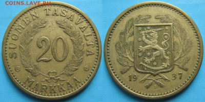 Финляндия 20 марок 1937 до 26-05-23 в 22:00 - 19.47. -Финляндия 20 марок 1937    133-ак17-3341