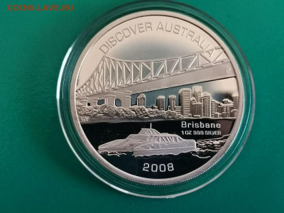 1дол 2008 Австралия- Брисбен мост, Ag999, до 06.06 - ЯЯ Открой Брисбен-1