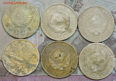 Погодовка СССР 6 монет: 2к 1933,41,45,26,32,32 нечастые Фикс - 2коп-6монет А Sig