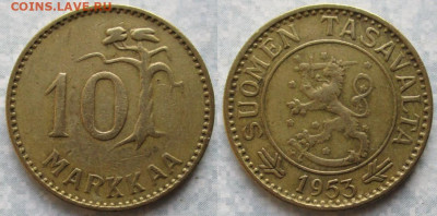 Финляндия 10 марок 1953 до 21-10-23 в 22:00 - Финляндия 10 марок 1953 H    200-к101-11637