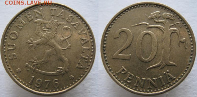 Финляндия 20 пенни 1976 до 22-10-23 в 22:00 - 21.10. -Финляндия 20 пенни 1976