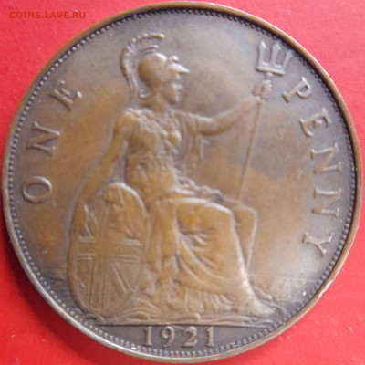 Великобритания – 1921 – 1 пени  – до 22:00, 18.11.2023 - 1921-2