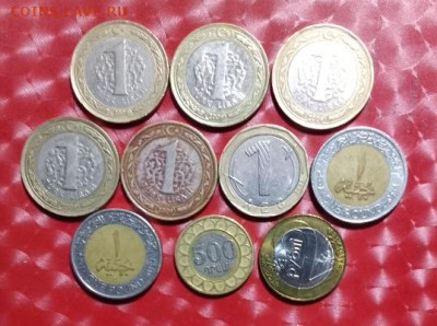 Иностранные биметаллические монеты 10шт Фикс - ИНОБИМ 10 монет Р 30.09.23