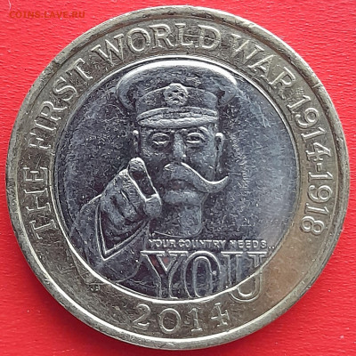 Великобритания, 2 фунта, 2014, (KM # 1279) – до 22:00, 02.24 - 11-Великобритания-2