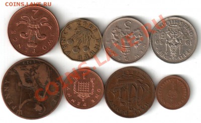 Монеты Англии, Швейцарии, Чехословакии - Англиярев