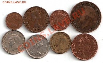Монеты Англии, Швейцарии, Чехословакии - Англияав