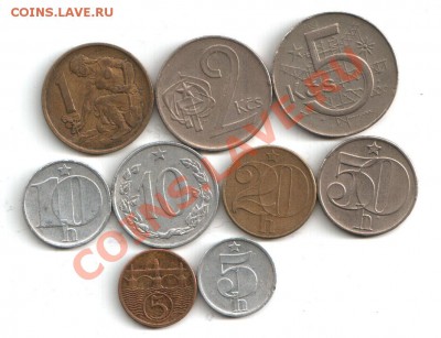 Монеты Англии, Швейцарии, Чехословакии - Чехрев