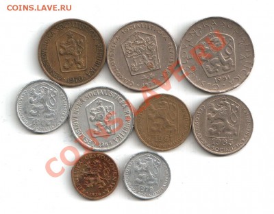 Монеты Англии, Швейцарии, Чехословакии - Чехав