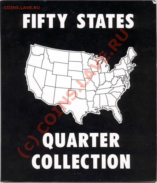 Полный набор USA quarters 1999 - 2008 в альбоме - quarters2