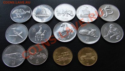 Наборы иностранных монет, ходячка, унц, 37 стран - Корея Северная 1