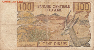 Алжир 100 динар 1970 год. Газель. Редкая до 19.02 22-00 - IMG_0003