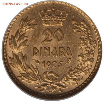 Рассказ о деньгах Королевства сербов, хорватов и словенцев - 20 динаров монета