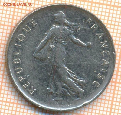 Франция 5 франков 1973 г., до 09.03.2024 г. в 22.00 по Москв - Франция 5 франков 1973 15 176а