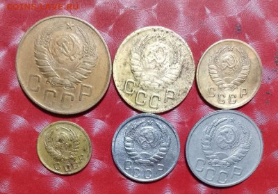 Подборка СССР 6 монет 1938: 5к,3к,2к,1к,15к,20к Фикс - 1938-6 монет А podryadchik 19.08.23
