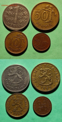 4 монеты Финляндия до 29.03.24 22:00 - и1