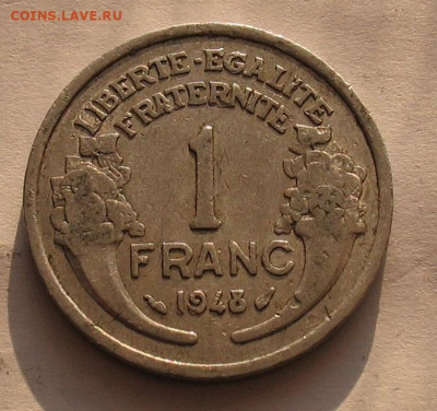 Франция 1 франк 1948 до 30.03.24г.  22.00ч. - Франция 1в