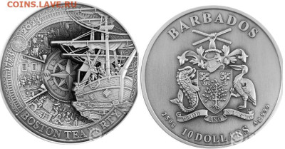 Монеты с Корабликами - Барбадос.