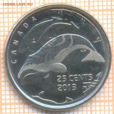 Канада 25 центов 2013 г., до 25.04.2024 г. в 22.00 по Москве - Канада 25 центов 2013 720