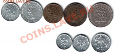 Недорогие иностранные монеты (распродажа лишнего материала). - Распродажа Чехия,Чехословакия-2